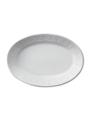 Pillivuyt Greek Key Small Oval Platter