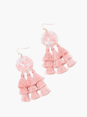 Tiered Tassel Drop Earrings