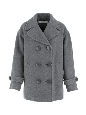 See By Chloé Double-breasted Short Peacoat