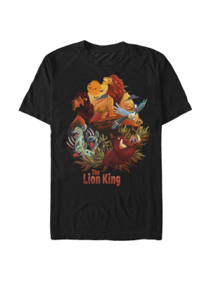 Men's Lion King Groovy Character Cartoon T-shirt