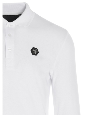 Philipp Plein Logo Patch Long-sleeve Polo Shirt