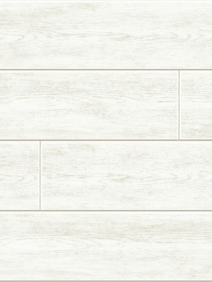 Shiplap Peel-and-stick Wallpaper In Off White By Nextwall