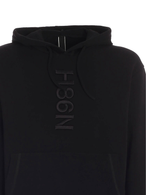 Hogan H86n Maxi Logo Embroidered Hoodie