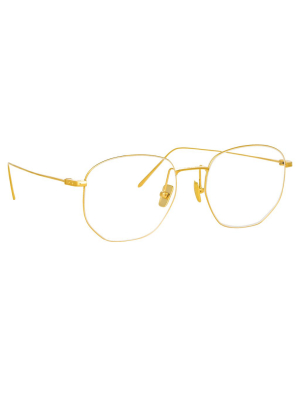 Rohe Angular Optical Frame In Yellow Gold