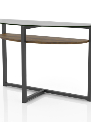 Regivea Open Shelf Sofa Table Black Chrome - Mibasics