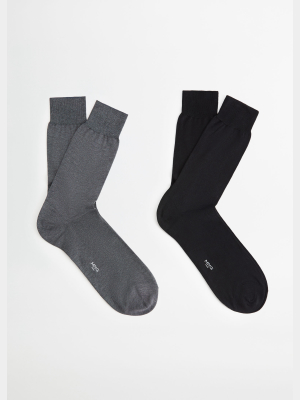 2 Pack Plain Socks