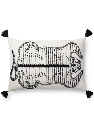 Loloi Justina Blakeney Pillow - White/black