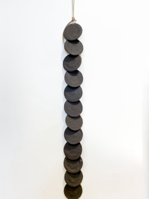 Single Strand Disc Sculpture - Black