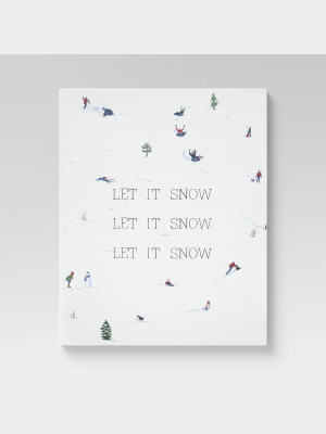 24" X 30" Let It Snow Unframed Wall Canvas - Threshold™