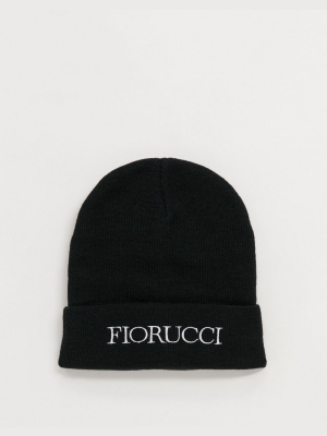 Fiorucci Embroidered Logo Beanie In Black