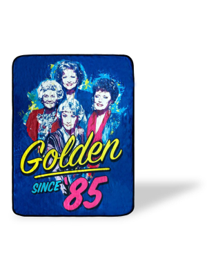 Just Funky The Golden Girls Golden Since 85 Large Fleece Throw Blanket | 60 X 45 Inches