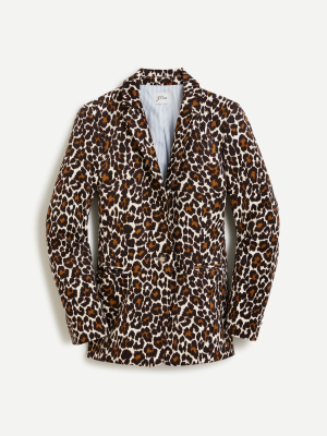 Parke Blazer In Leopard Stretch Corduroy