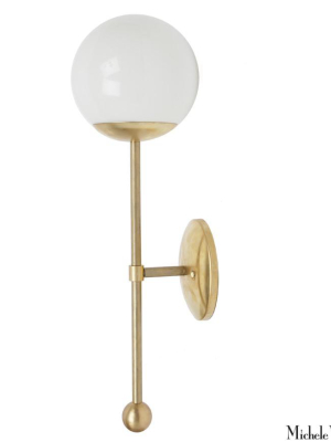 Brass Globe Sconce Light