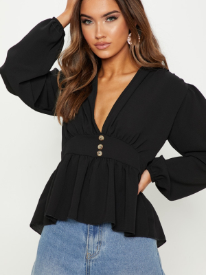 Black Button Down Blouse