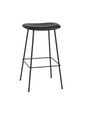 Fiber Bar + Counter Stool: Tube Base + Upholstered - Quick Ship