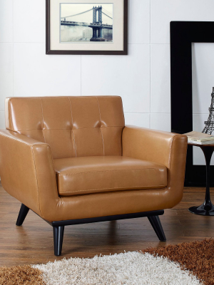 Engage Bonded Leather Armchair Tan - Modway