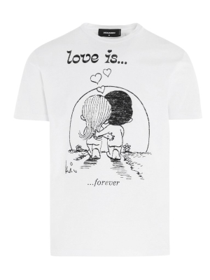 Dsquared2 Love Is Forever Printed Crewneck T-shirt