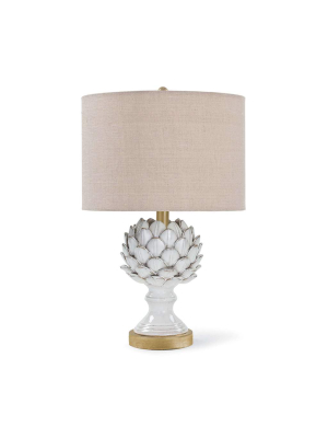 Leafy Artichoke Ceramic Table Lamp (off White)