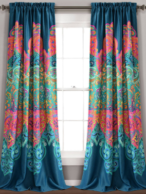 Boho Chic Room Darkening Window Curtain Panels - Lush Décor