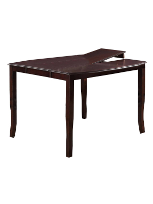 Anticardium Wood Counter Height Extension Table Brown - Benzara