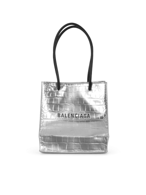 Balenciaga Logo Print Tote Bag