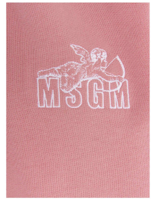 Msgm Cupid Logo Embroidered Hoodie