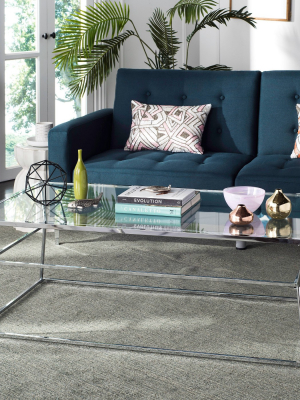 Ellie Glass Coffee Table - Chrome - Safavieh