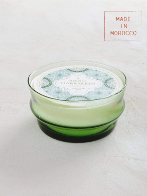 Moroccan Mint Green Glass Candle Bowl