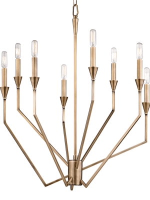 Hudson Valley Lighting Archie 8-bulb Chandelier - Aged Brass