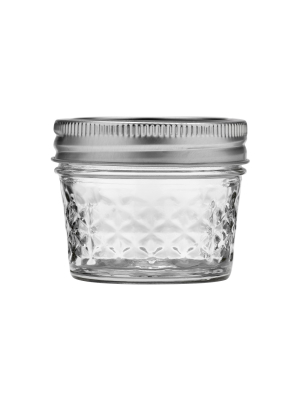 Ball 12ct 4oz Quilted Crystal Jelly Jar With Lid And Band - Regular Mouth