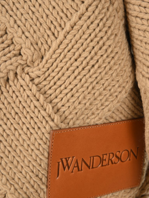 Jw Anderson Weave Knit Cropped Jumper