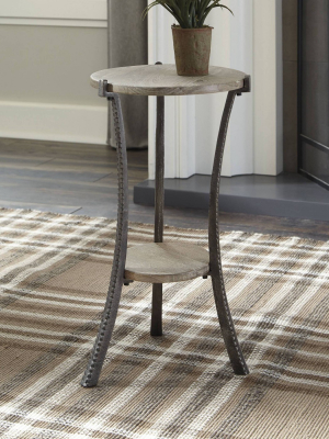 Enderton Accent Table White Wash/pewter - Signature Design By Ashley