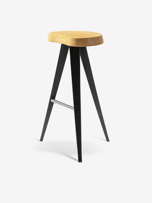 Charlotte Perriand Mexique Stool In Natural Oak By Cassina