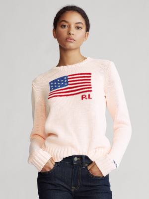 Pink Pony Flag Cotton Sweater