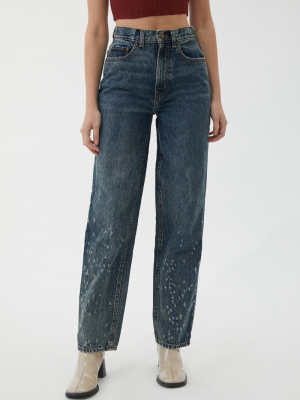 Bdg High-waisted Baggy Jean – Splatter Dark Wash