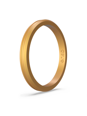Elements Contour Halo Silicone Ring - Gold