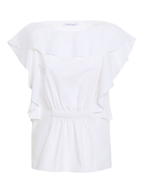 Alberta Ferretti Ruffle Detailed Blouse