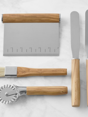 Williams Sonoma Olivewood Pastry Tools, Set Of 5