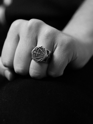 Andrew Mcleod Panic Ring Oxidized | Sterling Silver