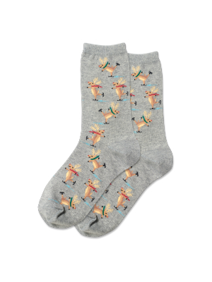 Women's Skating Reindeers Crew Socks