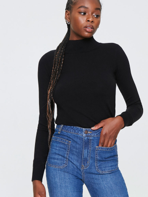 Ribbed Shoulder Pad Sweater