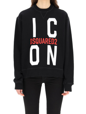 Dsquared2 Icon Logo Print Crewneck Sweatshirt