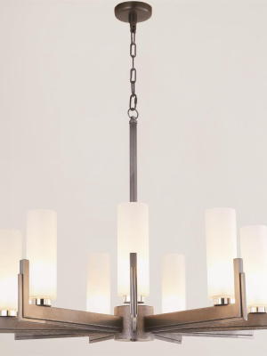 Global Views Stoic Chandelier - Ombre Nickel