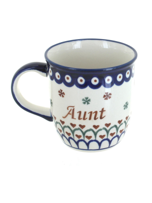 Blue Rose Polish Pottery Aunt Mug