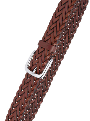 Renato Hand-braided Leather Cognac Belt