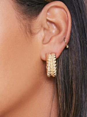 Contrast Hoop Earrings