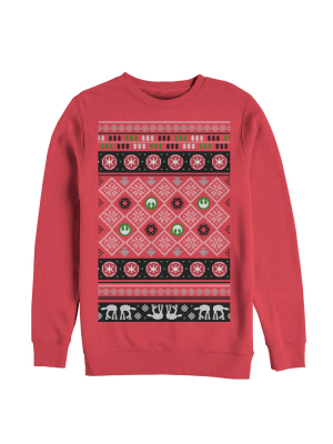 Men's Star Wars Ugly Christmas Famous Symbols Sweatshirt