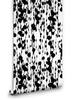 Floss Delight Wallpaper In Black And White From The Ella & Sofia Collection By Milton & King