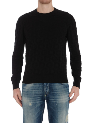 Dolce & Gabbana Logo Motif Jacquard Sweater