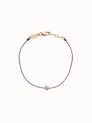 Mini Pure Cat Bracelet In Purple / Rose Gold